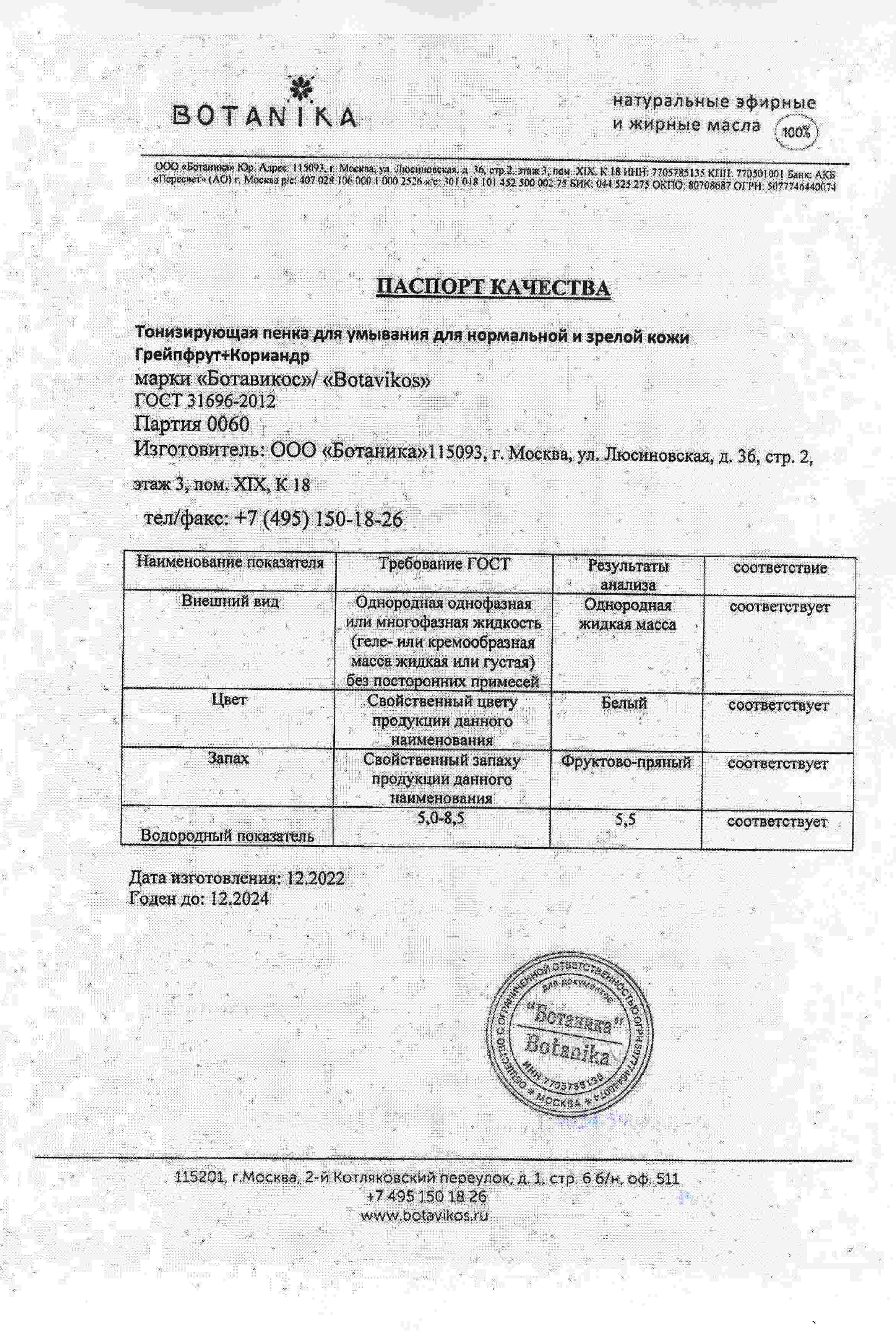Паспорт №122022